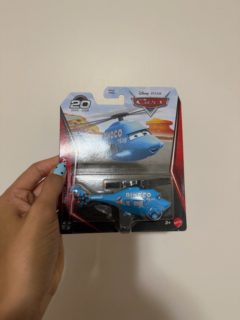 Disney Cars Dinoco King Blue Helicopter Vehicle Toy